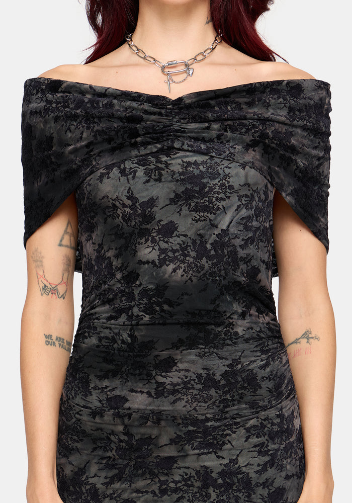 Floriana Hooded Bardot Midaxi Dress
