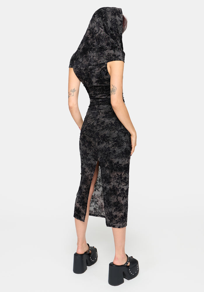 Floriana Hooded Bardot Midaxi Dress