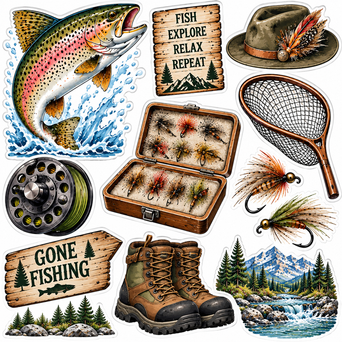 Fly FIshing Scrapbookng Kit