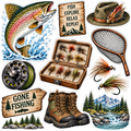 Fly FIshing Scrapbookng Kit