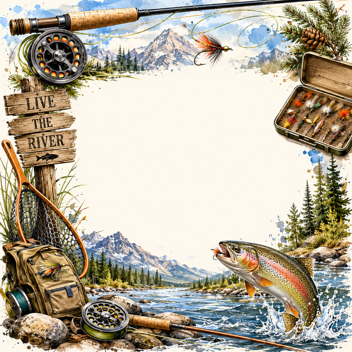Fly FIshing Scrapbookng Kit