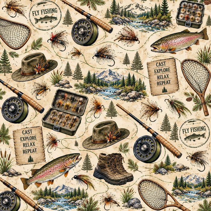 Fly FIshing Scrapbookng Kit