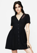 Foxglove V Neck Mini Dress