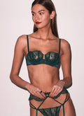 Frankie Lace Boned Balconette-evergreen-Fleur du Mal