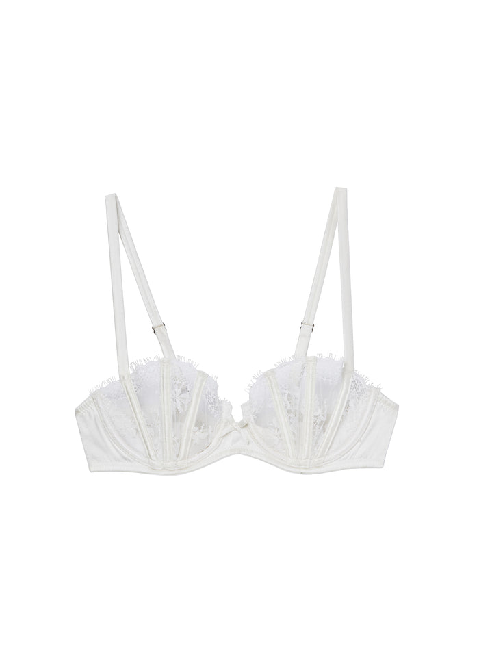 Frankie Lace Boned Balconette-ivory-flat