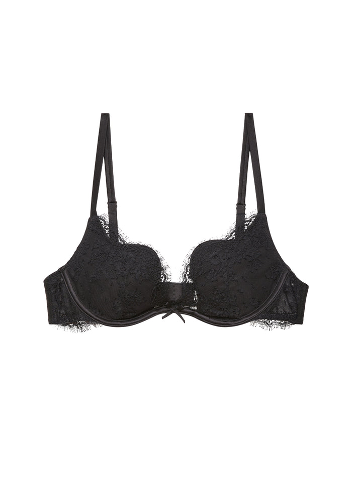 Frankie Lace Seduce U-Plunge Bra-black-flat