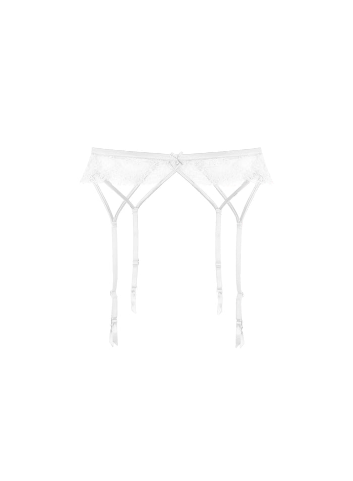 Frankie Lace Strappy Garter Belt-ivory-flat