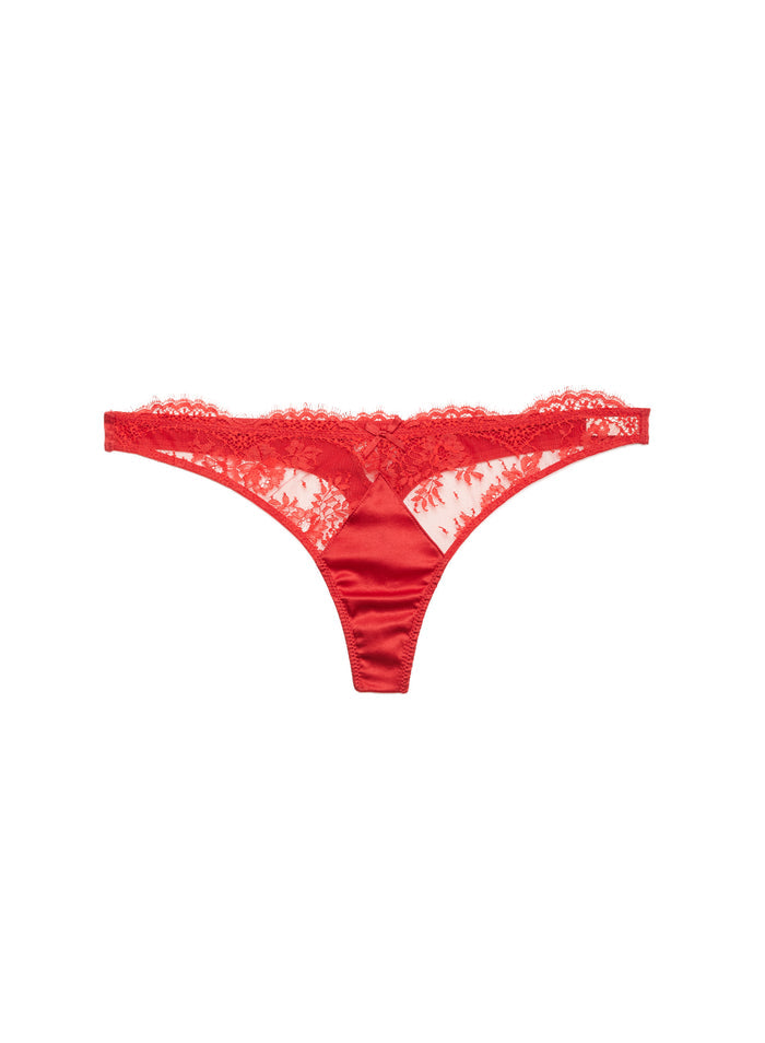 Frankie Lace Thong-rouge