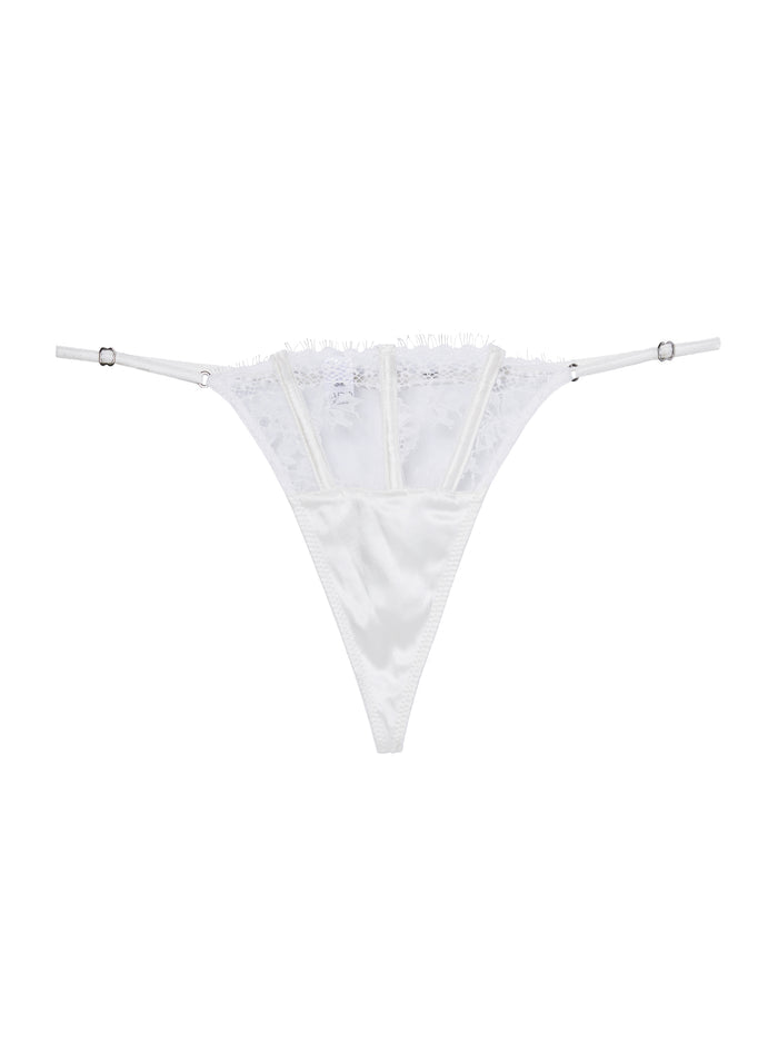 Frankie Lace V-String-ivory-flat