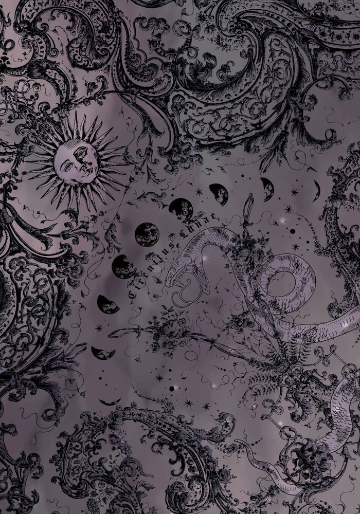 Gaia Celestial Print Chiffon Mini Dress