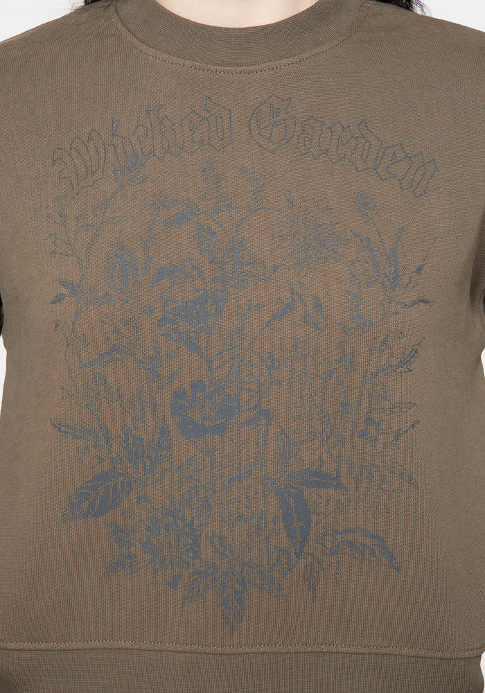 Galerina Graphic Print Cotton Sweatshirt