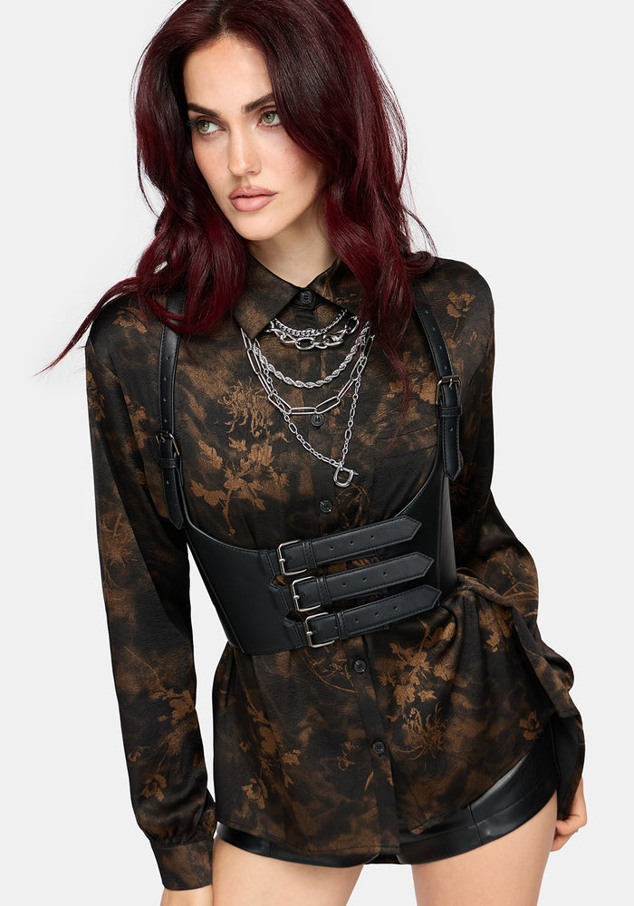 Gallo Satin Jacquard Shirt