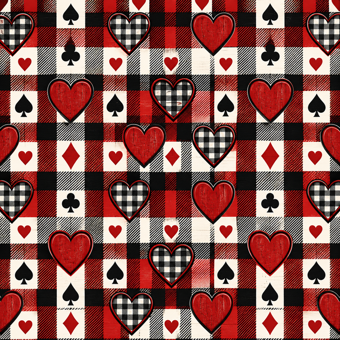 Game of Hearts Card Game Scrapbooking Kit