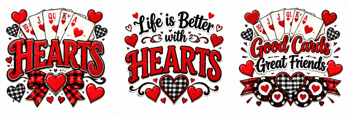Game of Hearts Card Game Scrapbooking Kit