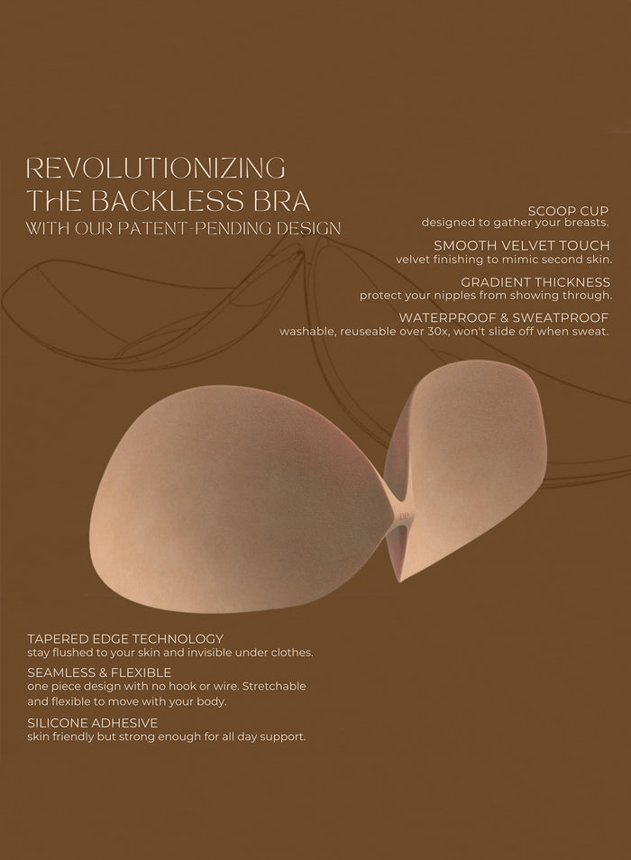 Gatherall Backless Bra-creme-detail