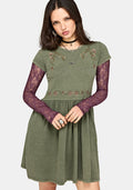 Genevra Embroidered Cotton Mini Smock Dress