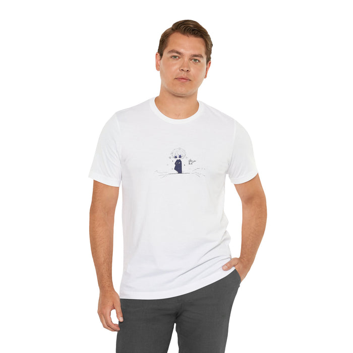 Ghostly Garden Tee — Cute Minimal Skull & Flower Graphic T-Shirt