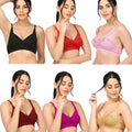 Girls Full Coverage Non-Padded Net Bra (Pack of 2)