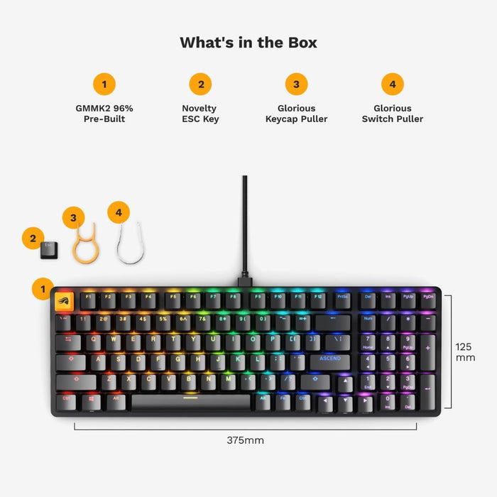 Glorious GMMK 2 Full Size Keyboard - Black