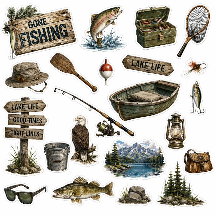 Gone Fishing Scrapbooking Kit