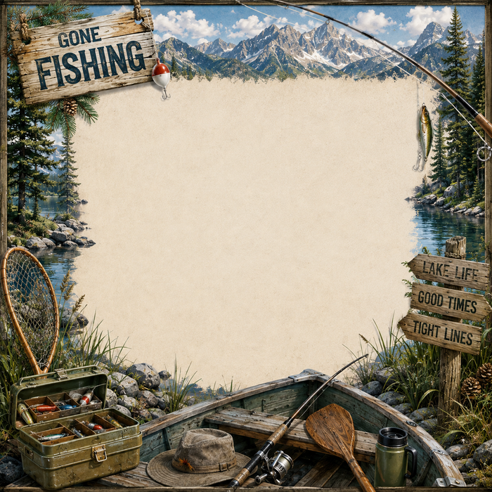 Gone Fishing Scrapbooking Kit