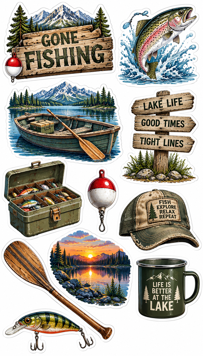 Gone Fishing Scrapbooking Kit