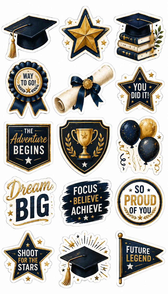 Graduation- Blue & Gold