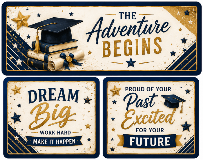 Graduation- Blue & Gold