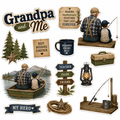 Grandpa and Me Fishing- Boy Scrapbook Kit