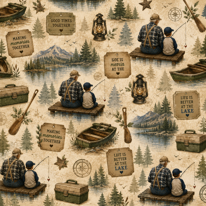 Grandpa and Me Fishing- Boy Scrapbook Kit