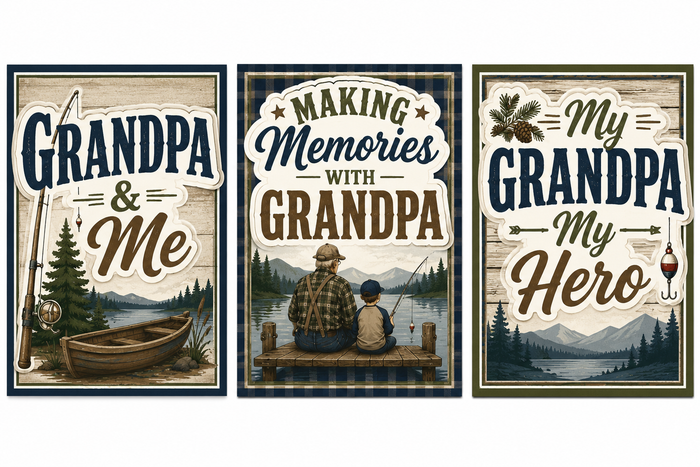 Grandpa and Me Fishing- Boy Scrapbook Kit
