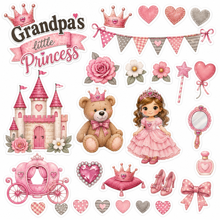 Grandpa's Little Princess Scrapbook Kit