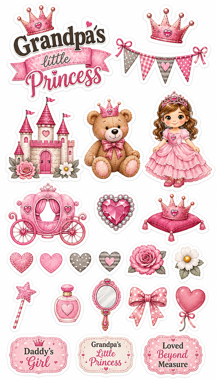 Grandpa's Little Princess Scrapbook Kit