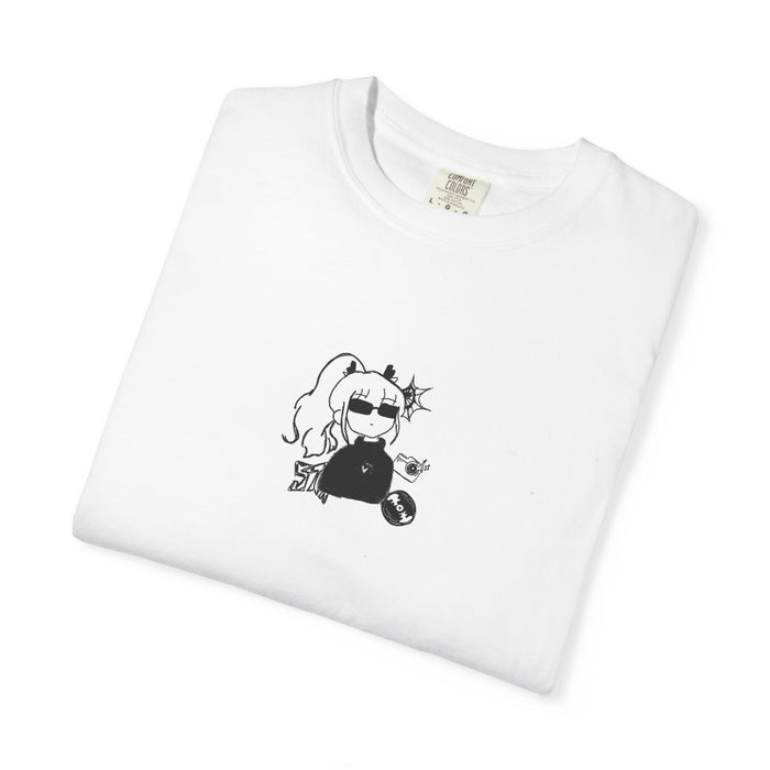 Graphic T-Shirt — Cool Cartoon Girl with Sunglasses Chest Print