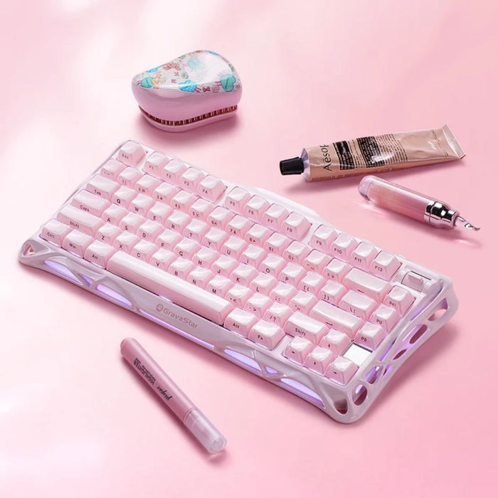 Gravastar Mercury K1 Special Edition Wireless - Sakura Pink  Gaming Keyboard