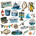 Halibut Fishing Scrapbook Kit