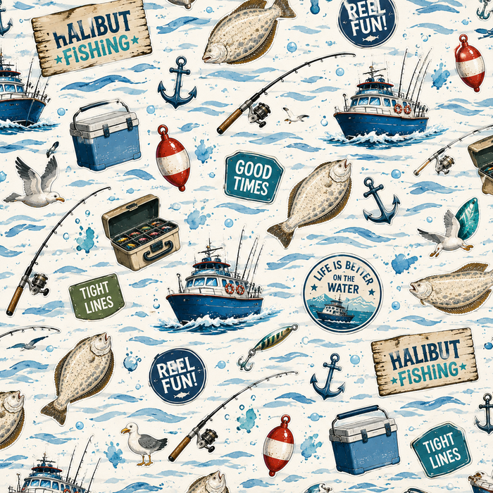 Halibut Fishing Scrapbook Kit