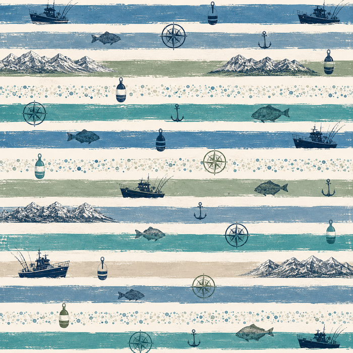 Halibut Fishing Scrapbook Kit