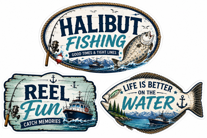 Halibut Fishing Scrapbook Kit