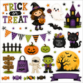 Halloween Cute Witch Scrapbooking Kit