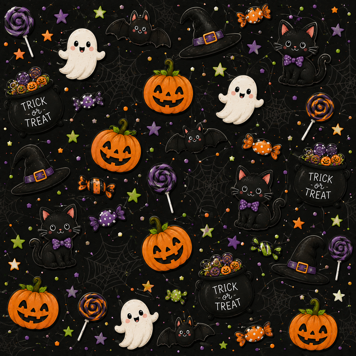 Halloween Cute Witch Scrapbooking Kit