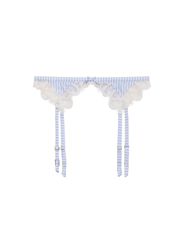 Hampton Poplin Garter Belt-east hampton stripe-flat
