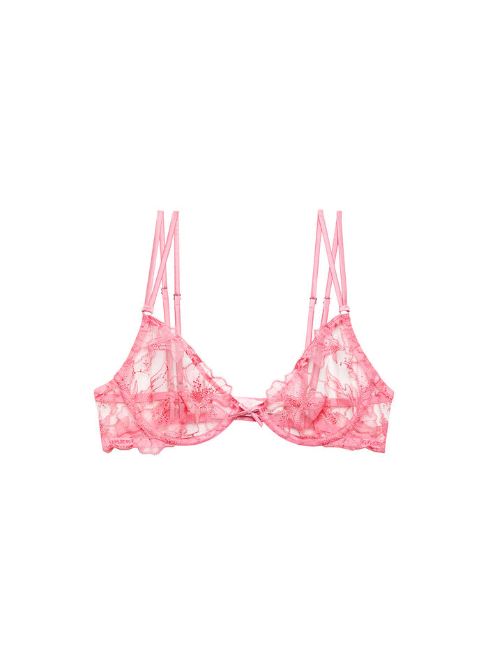 Harper Embroidery Demi Bra-pink cadillac-flat