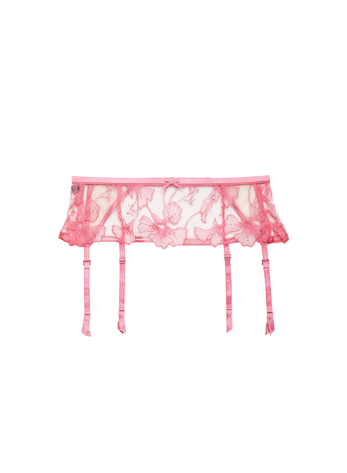 Harper Embroidery Garter Belt-pink cadillac-flat