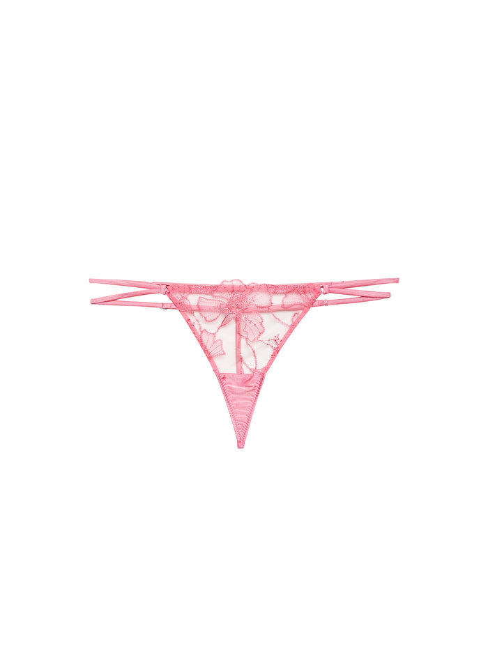 Harper Embroidery V-String-pink cadillac-flat