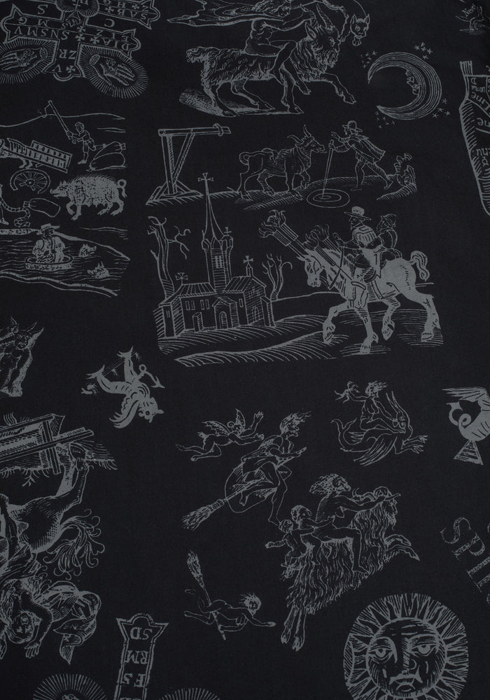 Heresy Woodcut Print Cotton Bedding Set - US King