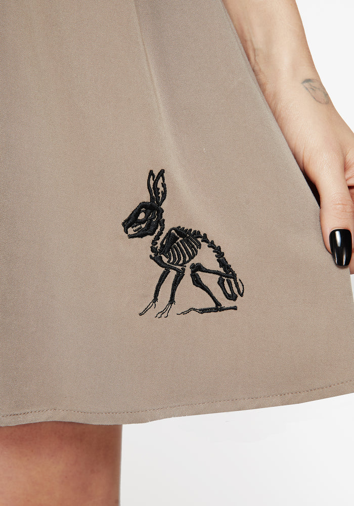 Hester Embroidered Button Up Mini Dress