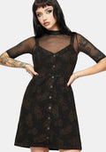 Hexborn Baba Yaga Printed Denim Mini Dress