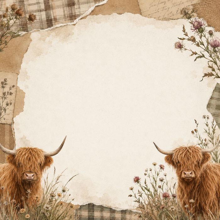 Highland Cows Scrapbook Kit