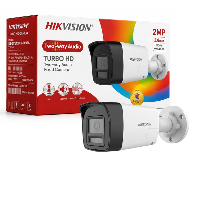 HIKVISION 2MP DS-2CE16SD0T-LPXTS WITH ALARM Audio 2.8 mm Outdoor